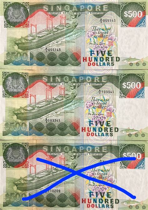 Singapore 500 Banknote Ship Series Hobbies Toys Memorabilia