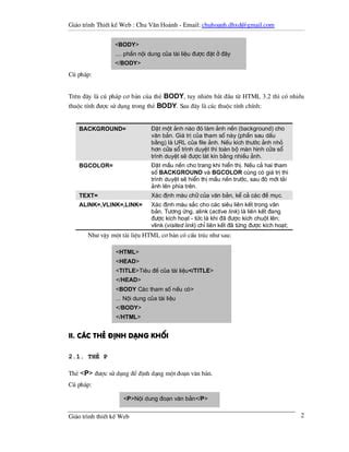 Giao Trinh Html PDF