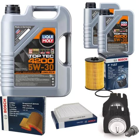 Bosch Inspection Set L Huile Liqui Moly Top Tec W Pour Audi