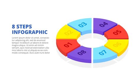 Premium Psd Isometric Infographic Diagram Divided Into 8 Parts Steps