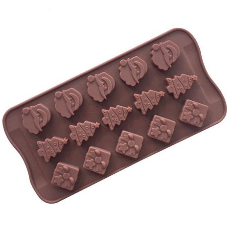 [37% OFF] Silicone Molds Father Christmas Tree Chocolate Molds Baking Tools | Rosegal