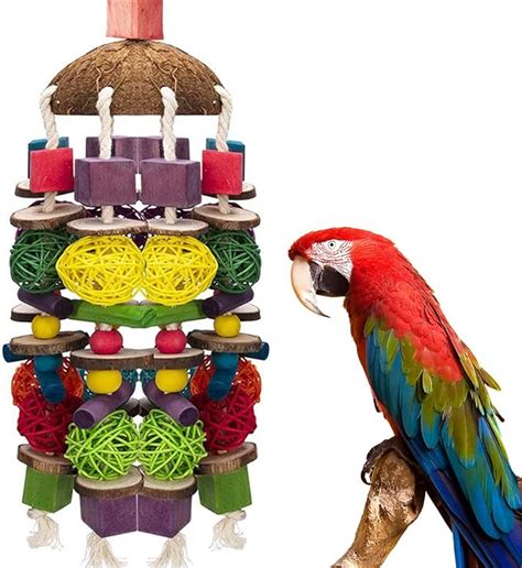 Mqupin Xl Large Bird Parrot Inch Chewing Toy Strong Upgraded