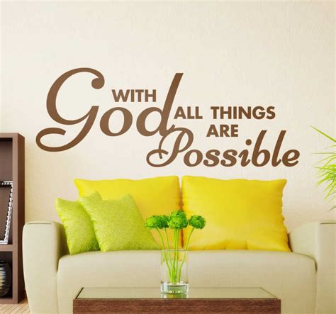 Sticker With God All Things Wall Tenstickers