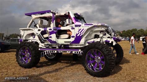 250k Super Custom Jeep Wrangler On Off Road 28s Crazy Details Purple