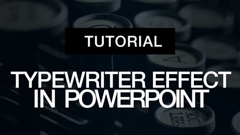 Typewriter Effect In Powerpoint Youtube