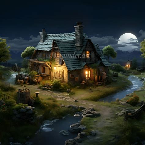 Village House Fantasy Landscape by Dissunder on DeviantArt