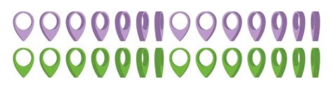 Location pointer pin icon vector set. GPS location pin 25881435 Vector ...