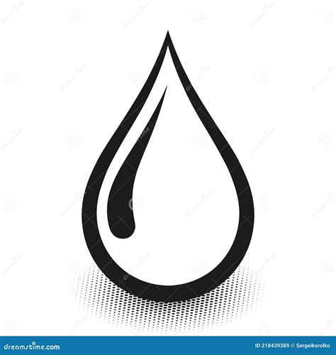 Water Drop Black And White Clipart