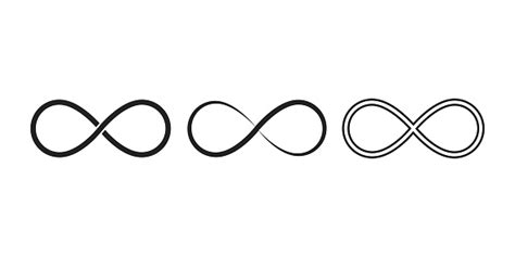 Infinity Symbols Eternal Limitless Endless Life Logo Or Tattoo Concept Stock Illustration