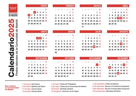 Calendario Laboral De La Comunidad De Madrid 2025 Forislex Abogados