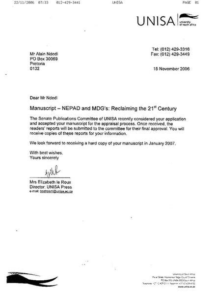 Uwa Degree Confirmation Letter