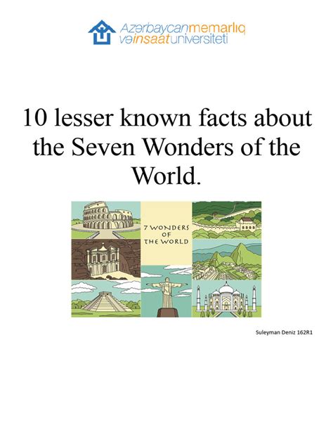 10 Lesser Known Facts About The Seven Wonders of The World | PDF