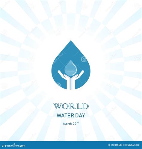 Water Drop With Human Hand Icon Vector Logo Design Template World Water