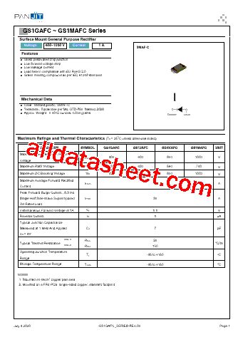 Gs Mafc Datasheet Pdf Pan Jit International Inc