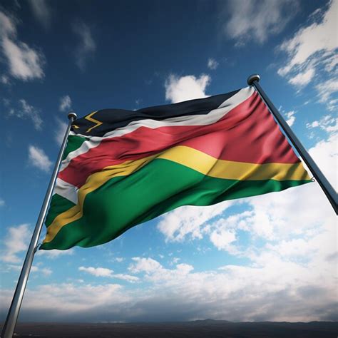 Premium AI Image | South africa flag high quality 4k ultra hd hdr