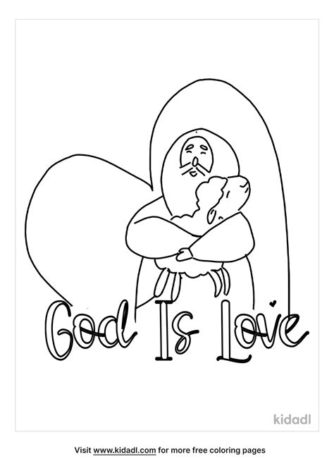 God Is Love Coloring Sheet Sketch Coloring Page