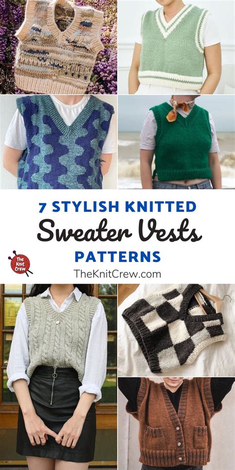 7 Stylish Knitted Sweater Vest Patterns The Knit Crew