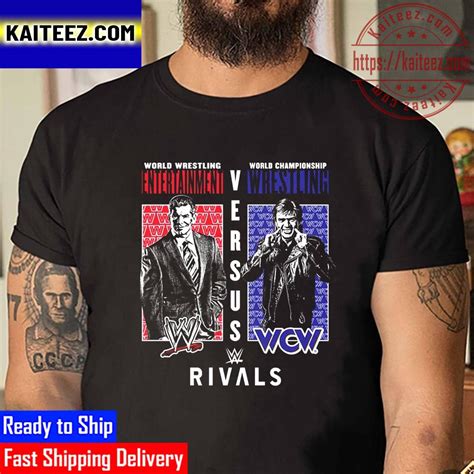 WWE Rivals WWE Vs WCW Vintage T-Shirt - Kaiteez