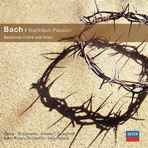 J S Bach St Matthew Passion Bwv Part One No Recitative