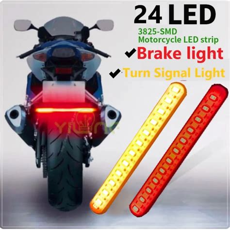 Enqu Ter Arri Re De Moto Led Frein Rouge Clignotant Ambre Lumi Re De