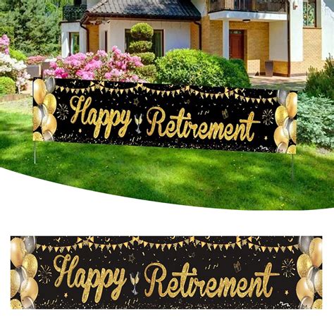 ZBFJINX Retirement Banner Party Background Photo Party Decoration ...