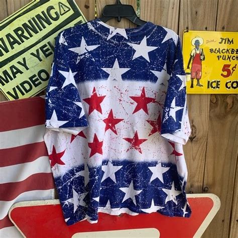 Vintage 90s American Flag All Over Print T Shirt Size 3xl Etsy