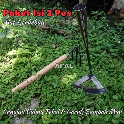 Paket Cangkul Gulma Dan Garuk Sampah Isi 2 Pcs Cangkul Rumput Dan