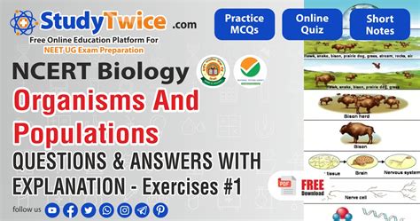 New Organisms And Populations Biology Mcq For Neet Ug 2024 1