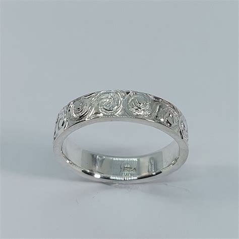 Silver Band, Hand Engraved Band, Engraved Silver Band, Unisex Silver Band, Band Silver, Women ...