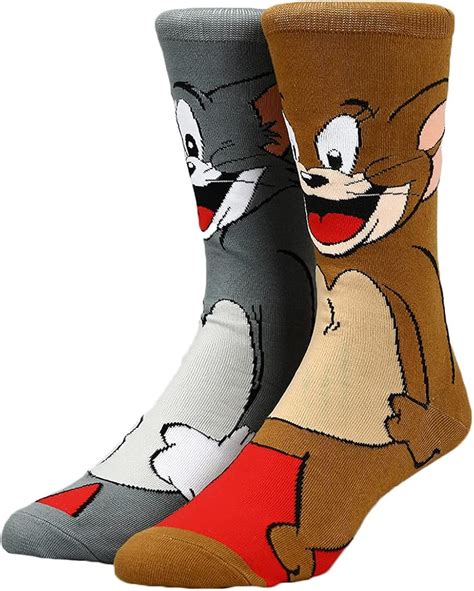 Amazon.com: Tom And Jerry 360 Character Crew Socks : Clothing, Shoes ...