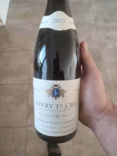 Domaine Pascal Lemonde Givry Er Cru Rouge Vivino