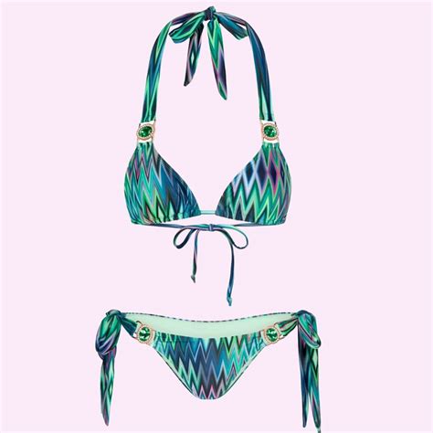 Rhinestone Triangle Bikini Set