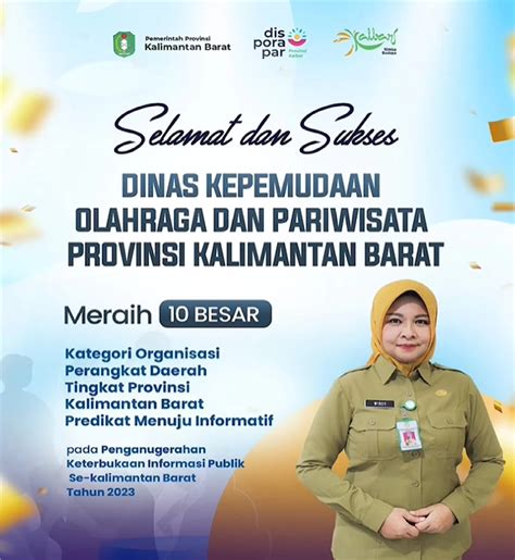 Dinas Kepemudaan Olahraga Dan Pariwisata Kalimantan Barat Meraih