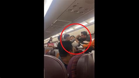 Passengers Fight In Flying Plane Video Viral On Social Media आसमान