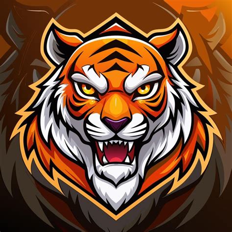 Logotipo Da Mascote Do Tigre Angry Vetor Premium Gerado IA