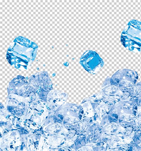 Plantilla De Cubo De Hielo Hielo Azul Soltar Helado Png Klipartz