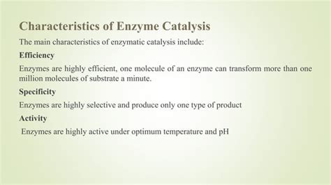 Basics of Enzyme Catalysis | PPT