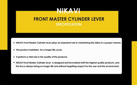 Nikavi Mcl Front Brake Master Cylinder Compatible For Yamaha R