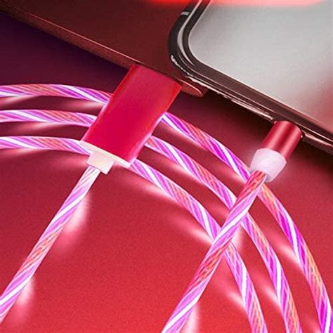 USB Magnetic Universal Charging Cable LED Flowing Light Magnetic Cable