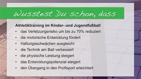 Das Athletikportal F R Den Nachwuchsfu Ball Antritt