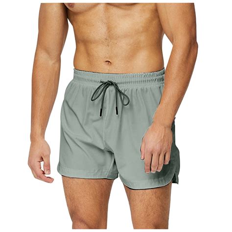 Tiweke Mens Stretch Shorts Mens Running Gym Exercise Shorts With