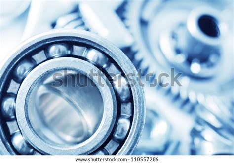 Machine Gear Metal Cogwheels Nuts Bolts Stock Photo