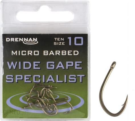 Drennan Wide Gape Specialist Haczyki Nr Szt Iccmhewgsm