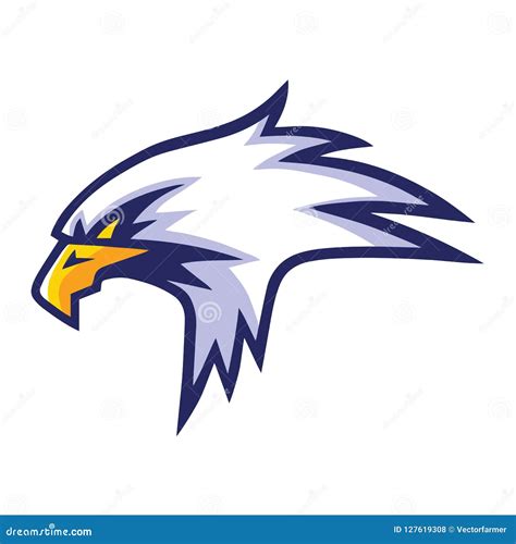 Eagle Head Mascot Sports Team Logo Template Design Stock Vector