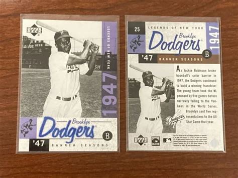 Carte Banni Re Saisons Jackie Robinson Upper Deck Legends Of New