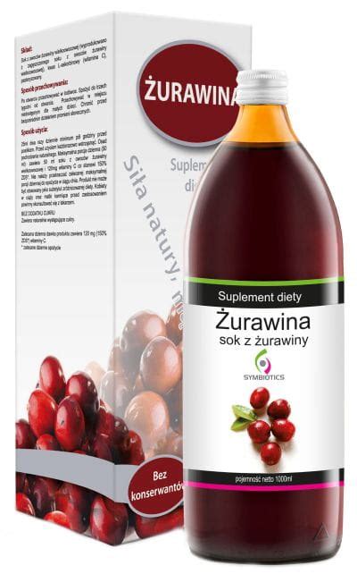 Sok z Żurawiny 1000 ml SYMBIOTICS Sklep BRAT pl