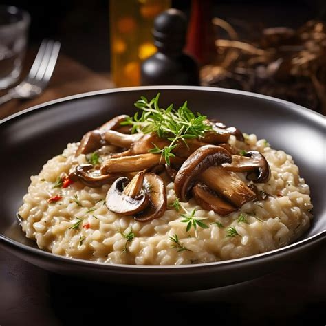 Premium Photo Mushroom And Truffle Risotto