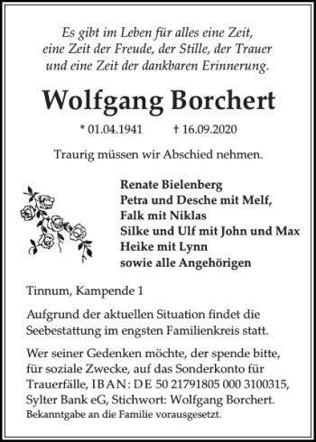 Traueranzeigen Von Wolfgang Borchert Sh Z Trauer