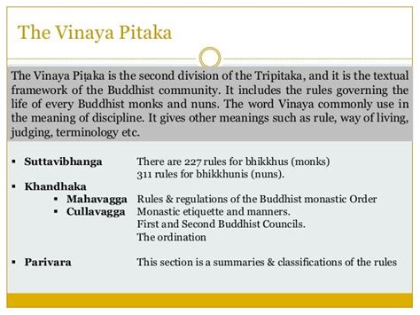 Vinaya pitaka