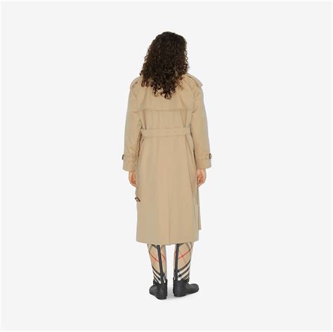 Long Gabardine Trench Coat In Honey Women Cotton Gabardine Burberry® Official